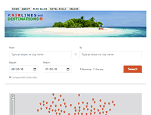 Tablet Screenshot of flights.airlinesanddestinations.com